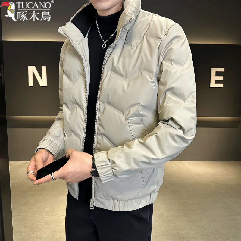 TUCANO/啄木鳥羽绒服男秋冬季时尚休闲潮流修身加厚保暖立领外套
