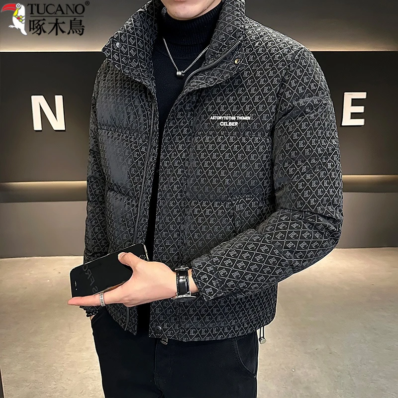 TUCANO/啄木鳥冬季保暖羽绒服男士休闲秋冬短款立领加厚潮流外套