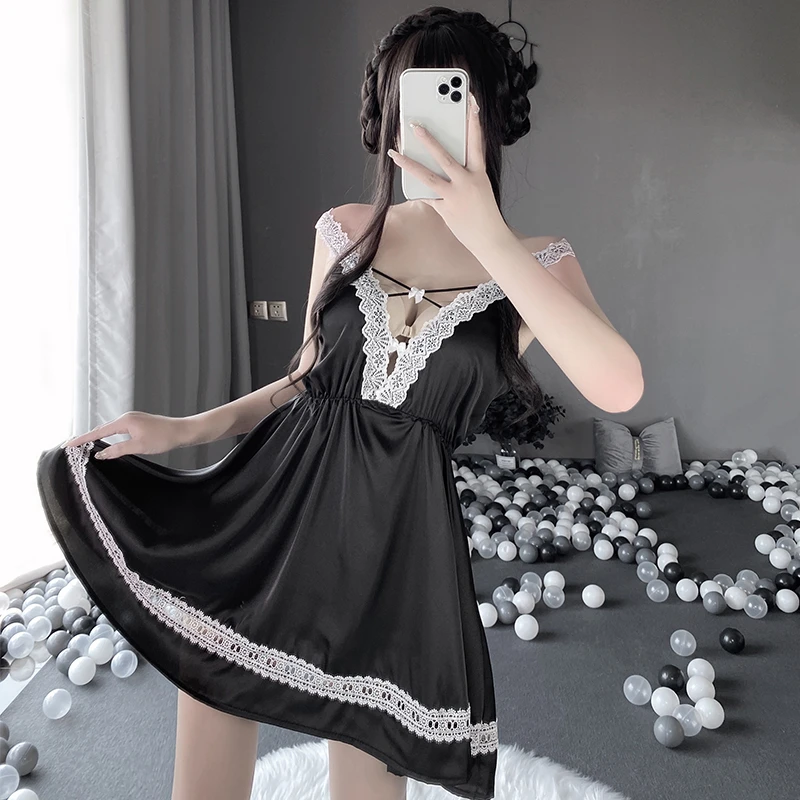 林林婷情趣内衣女性感睡裙小胸免脱制服诱惑睡衣火辣套装2554