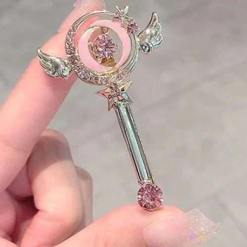 魔法棒发夹日系可爱少女心发饰边夹刘海夹鸭嘴夹网红发卡时尚头Z
