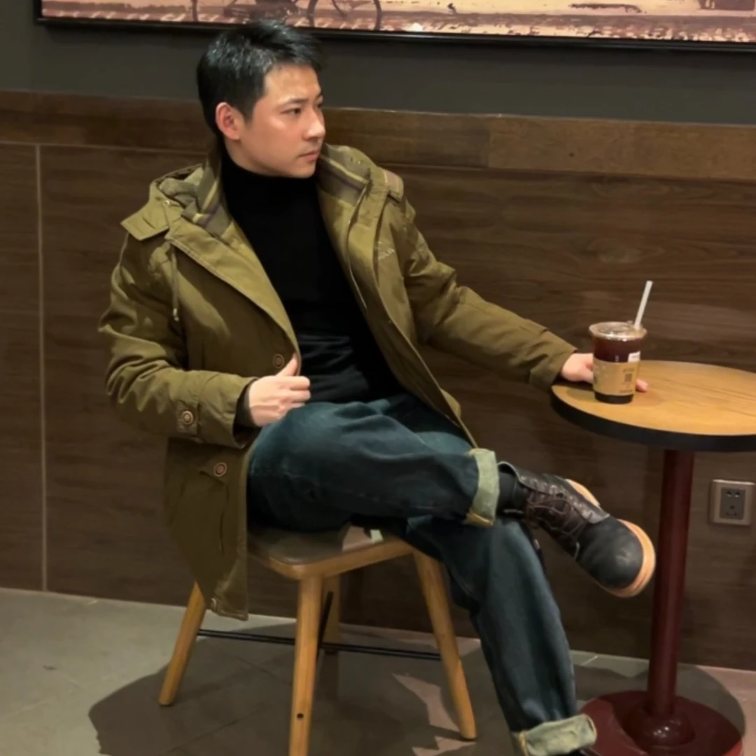 三合一棉服两件套中长款连帽冬季加绒加厚纯棉可拆卸内胆保暖外套