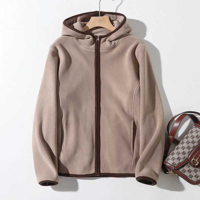 【春日暖阳】双面显瘦设计感小众减龄气质保暖防风加绒连帽卫衣外套