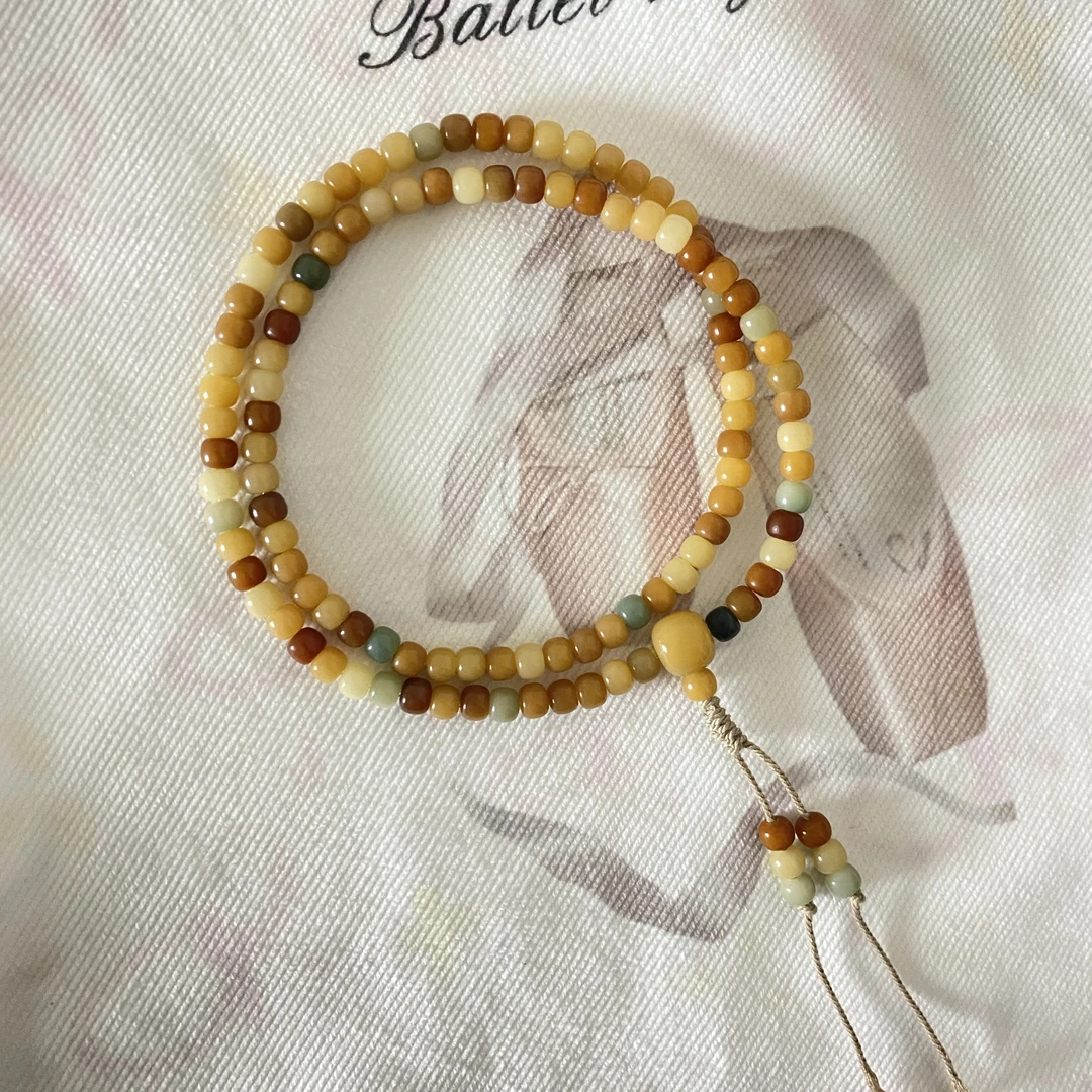 【原生态*多宝菩提】天然阴皮菩提籽6*5*108颗三圈手编绳男女百搭款