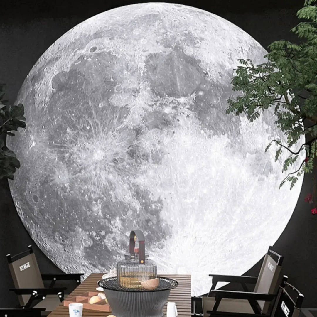 高清月球软膜灯箱景点夜市人气拍照打卡露营民宿庆典婚庆打造氛围