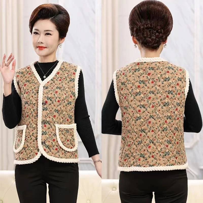 【AAAAAA】秋冬新款马甲防寒保暖加绒加厚女背心洋气宽松坎肩【WP】