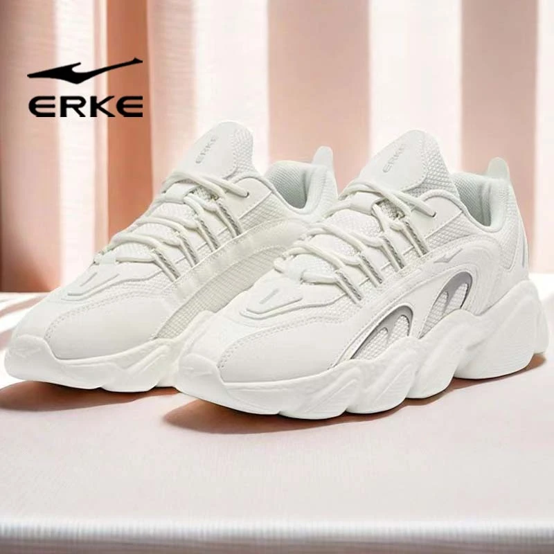 鸿星尔克正品女鞋新款品牌老爹鞋时尚百搭厚底轻便软弹舒适运动鞋