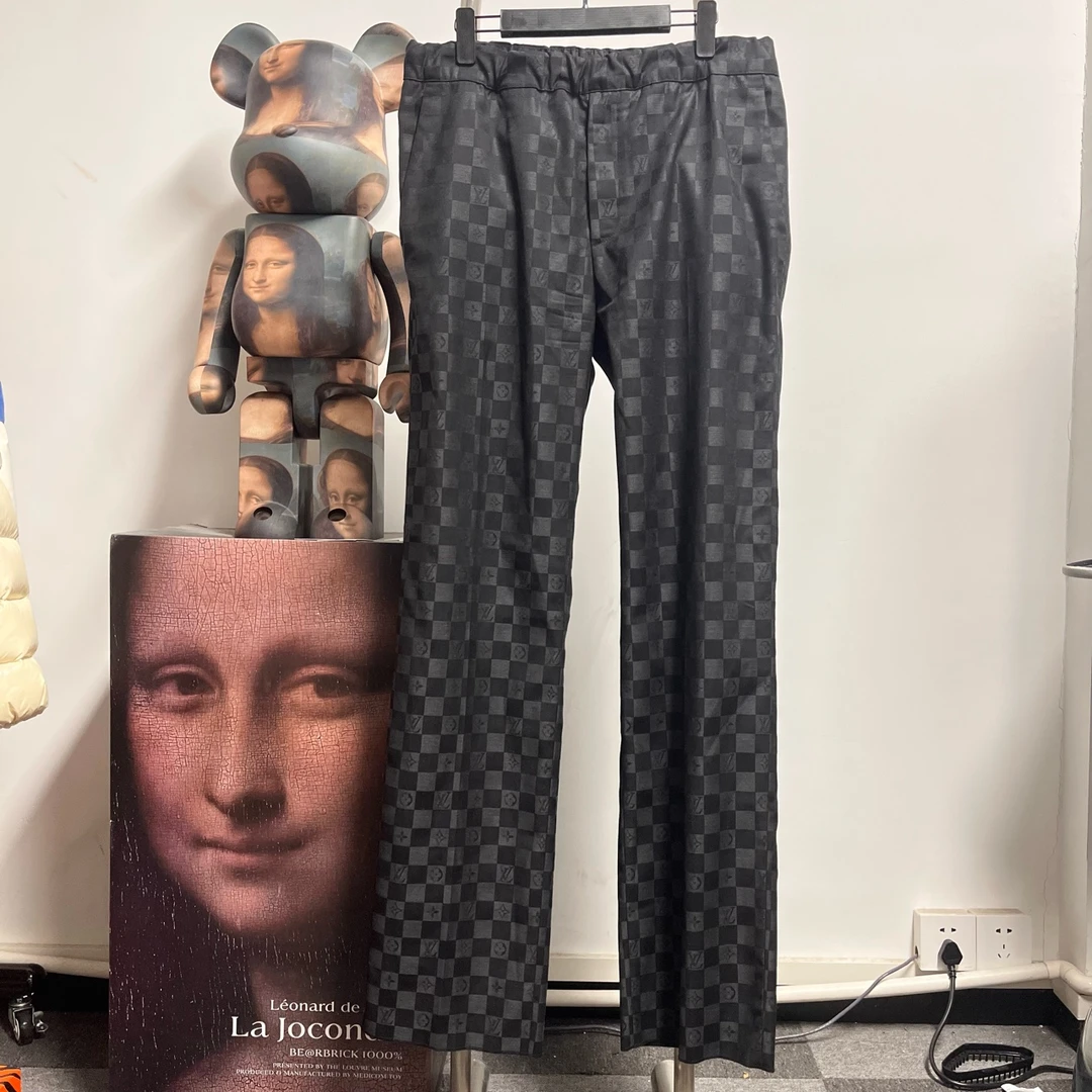 99新Louis Vuitton Lv新款棋盘格满印西裤 40码