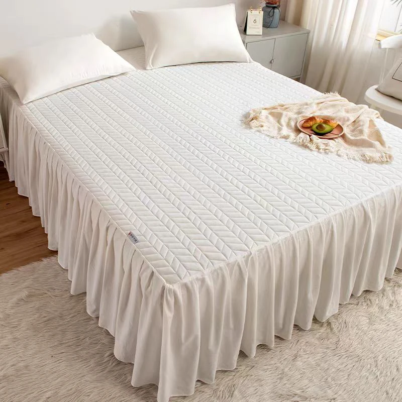 色织水洗棉夹棉床裙床盖120*200微瑕～B136