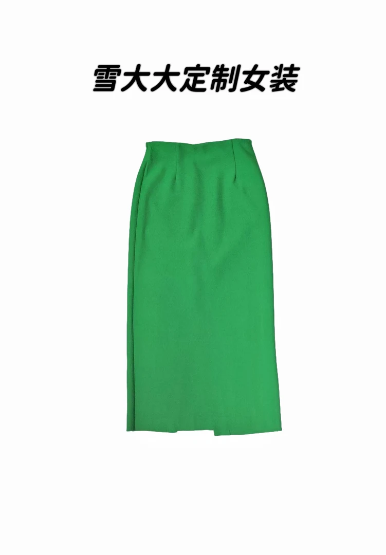 欧洲站春夏新款气质修身半身裙女高级感中长款后开叉包臀高腰裙子