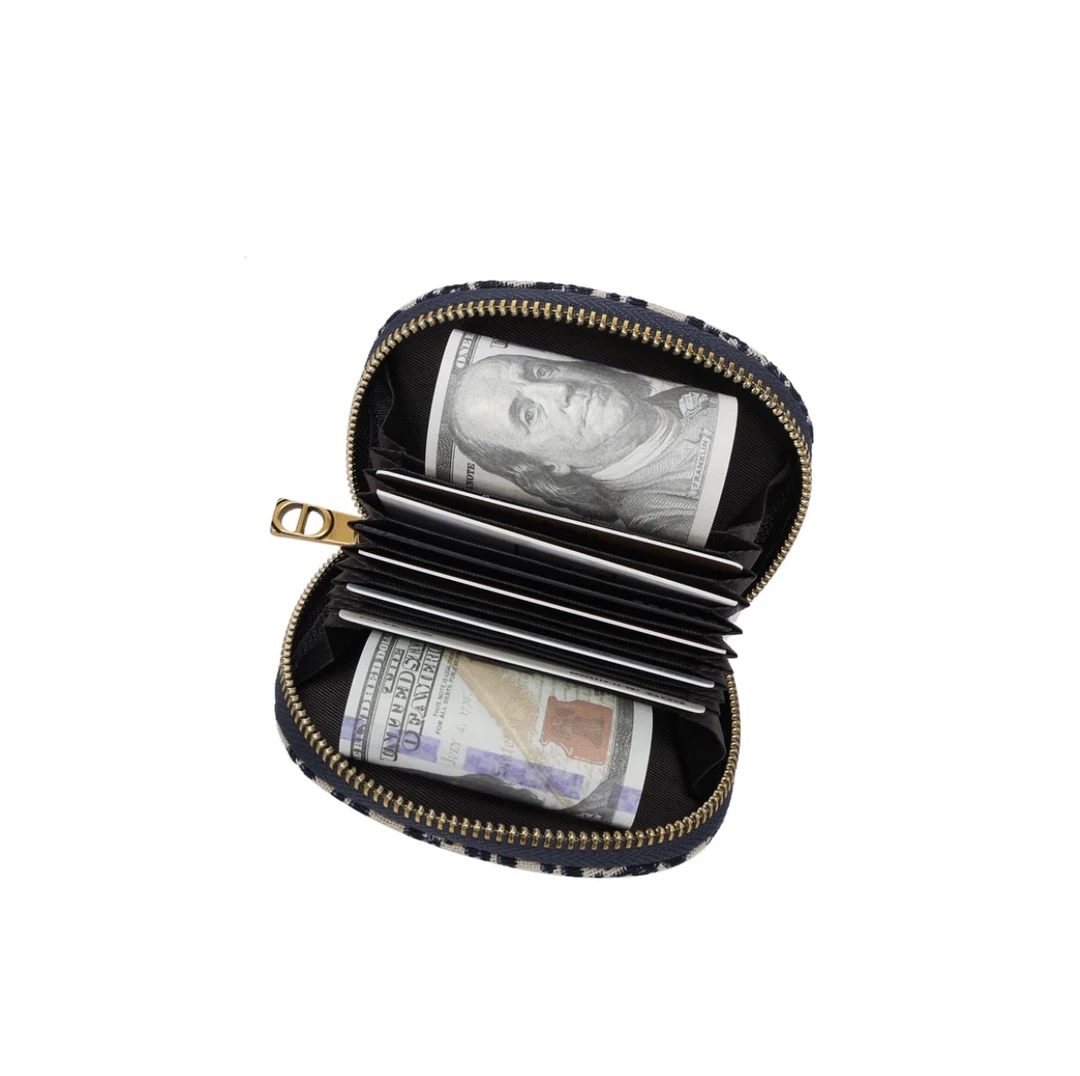 2024大容量多卡位 精致高档 防磁小巧 银行卡信用卡收纳半圆卡包。