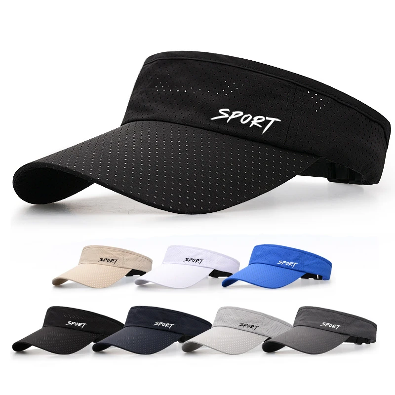 2025新款防晒鸭舌帽钓鱼跑步运动长檐帽速干空顶太阳帽男士遮阳帽