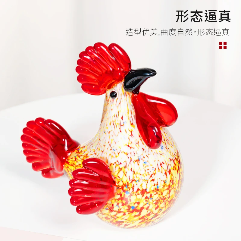 [豆豆]轻奢高端非遗纯手工琉璃摆件大吉大利吉祥如意咕咕鸡H114