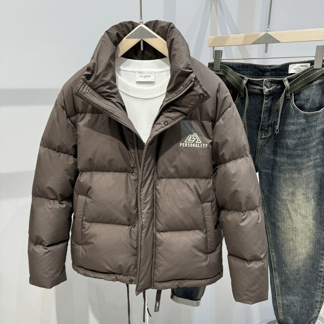2024冬季新款加厚男士羽绒服立领潮流时尚防风鸭绒保暖外套百搭