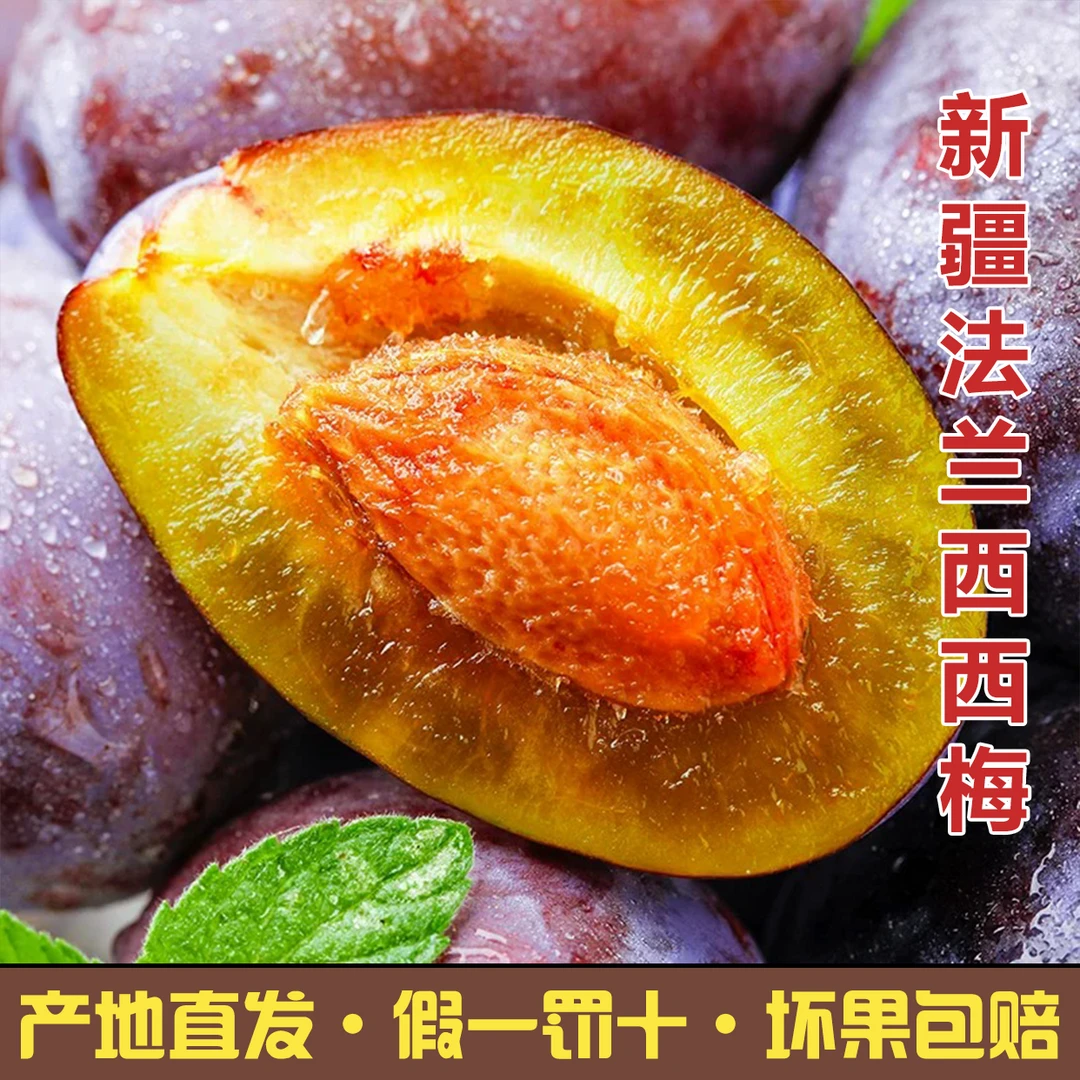 【产地直发】正宗新疆阿克苏法兰西西梅爆甜多汁现摘现发喀什伽师