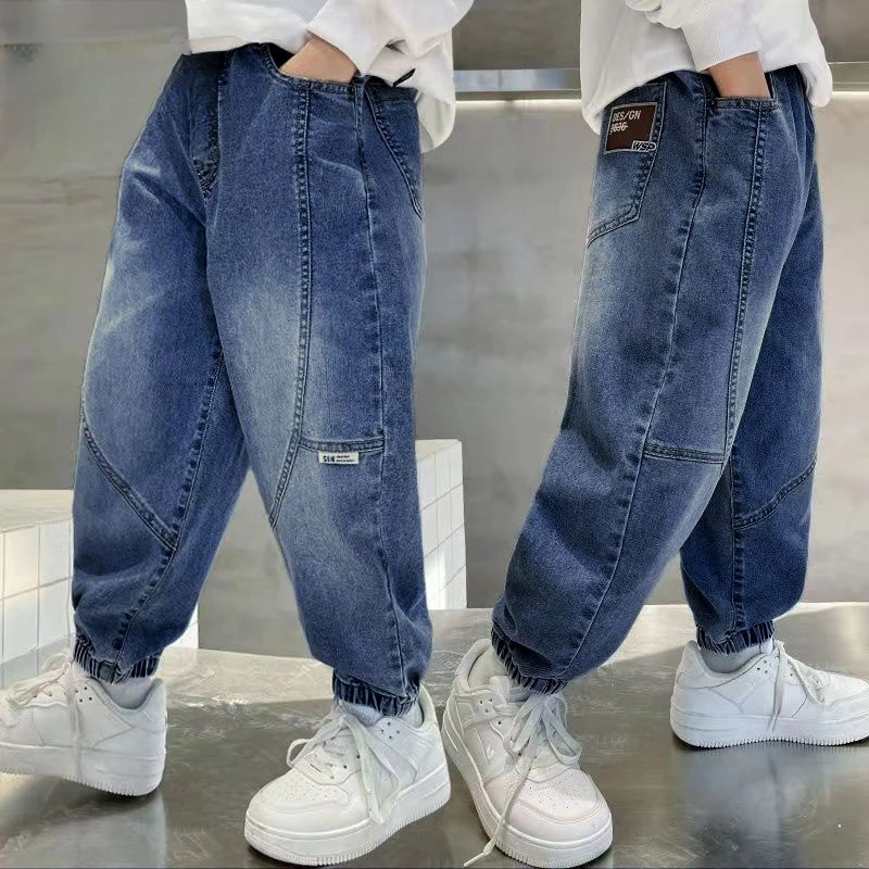 【小扬哥推荐】男童牛仔裤新款2023儿童裤子中大童帅气长裤男孩