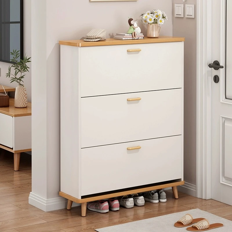 新款玄关翻斗柜超薄鞋柜家用门口17cm楼道室内小窄入户门外鞋架子