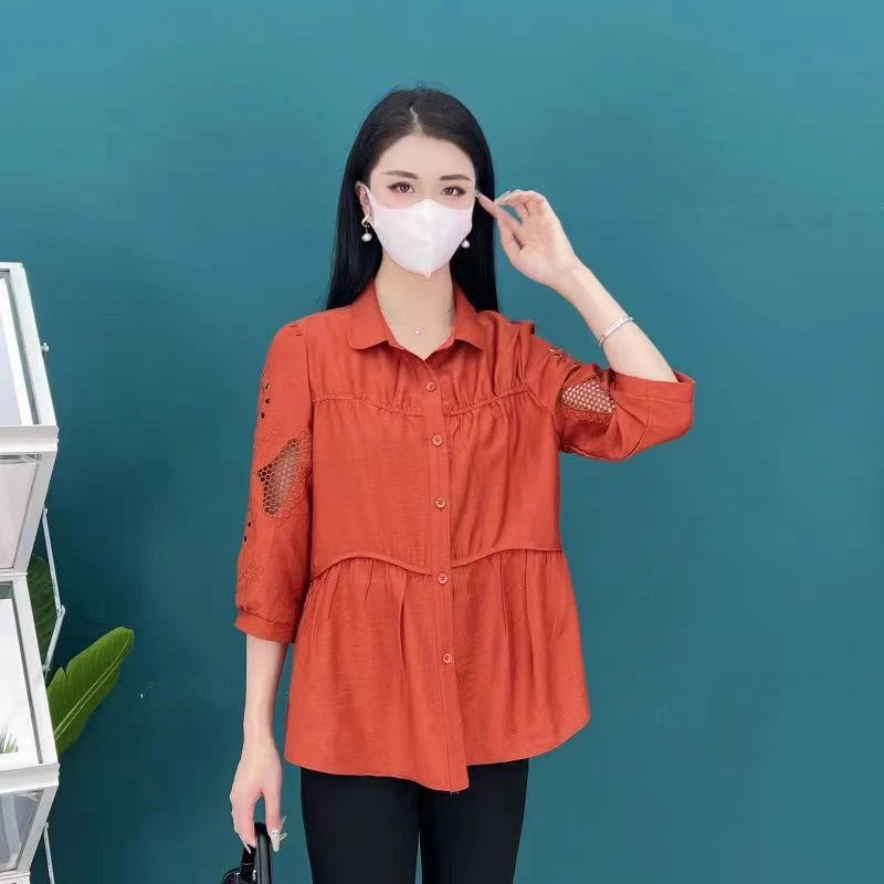 【清仓捡漏 】百搭洋气衬衫时尚妈妈装遮肚显瘦减龄衬衣