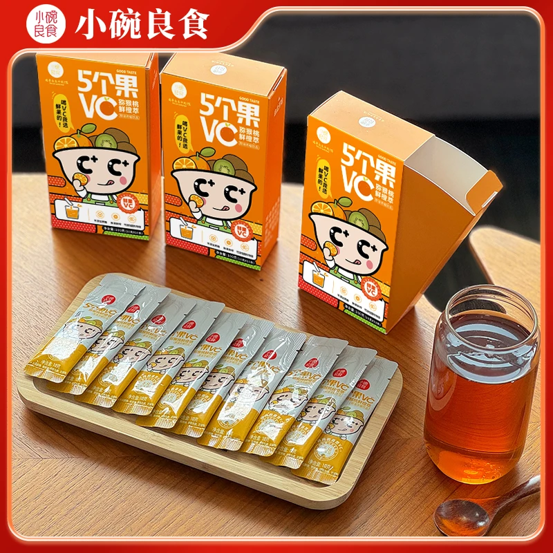 小碗良食猕猴桃VC条夏日自然水果VC饮品柠檬樱桃水果条装儿童饮品