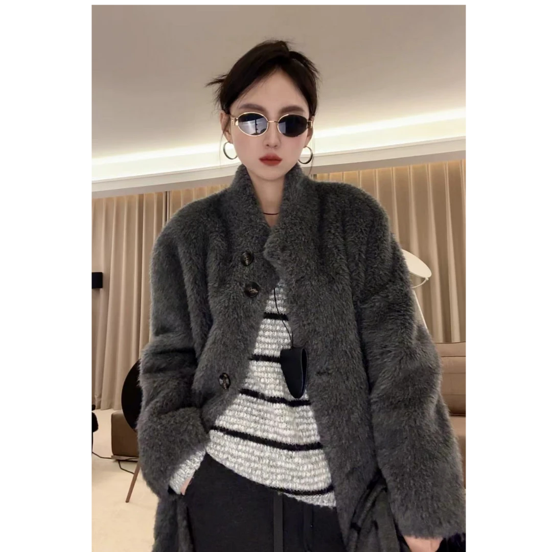 【DUO MI】“大考拉”澳洲进口100%细毛高定羊毛皮草外套