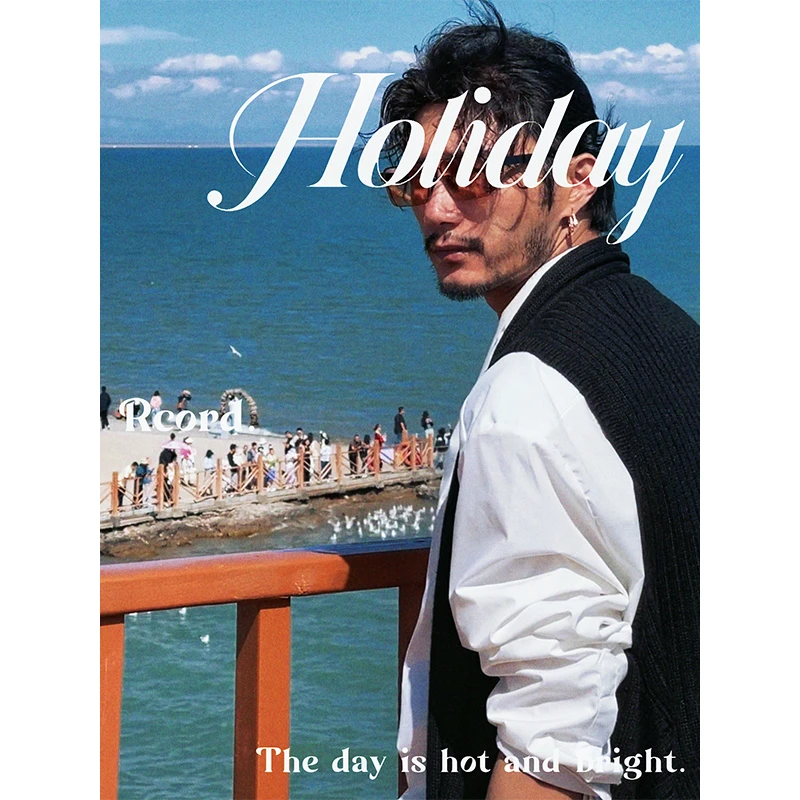 龙叨叨秋季新款潮流复古设计感针织披肩时尚百搭马甲开衫