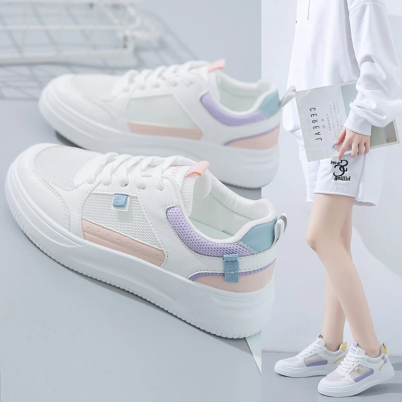 女童鞋小白鞋韩版薄网面板鞋百搭中薄款女孩运动鞋夏款平底单网鞋