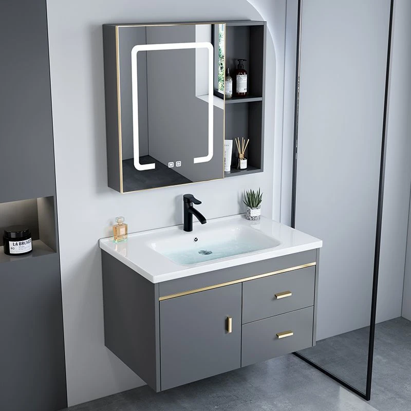 广东佛山浴室柜陶瓷洗手盆卫生间加厚小户型岩板挂墙洗漱台台盆