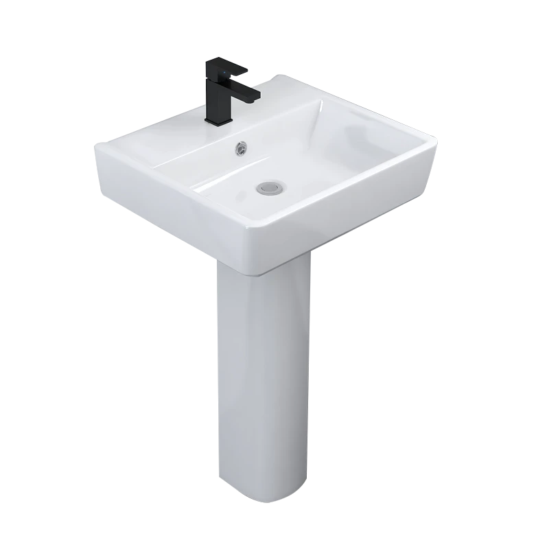 家用陶瓷洗手盆立柱式小户型一体立柱盆卫生间洗脸盆落地式洗漱台