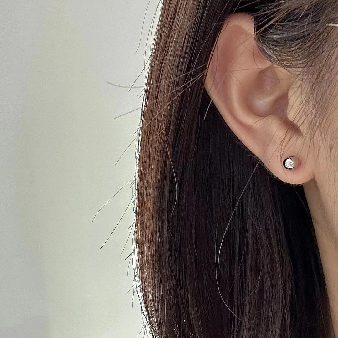 925银耳饰 S925银耳饰馒头珠珠银耳钉百搭简约高级轻奢 SJE006