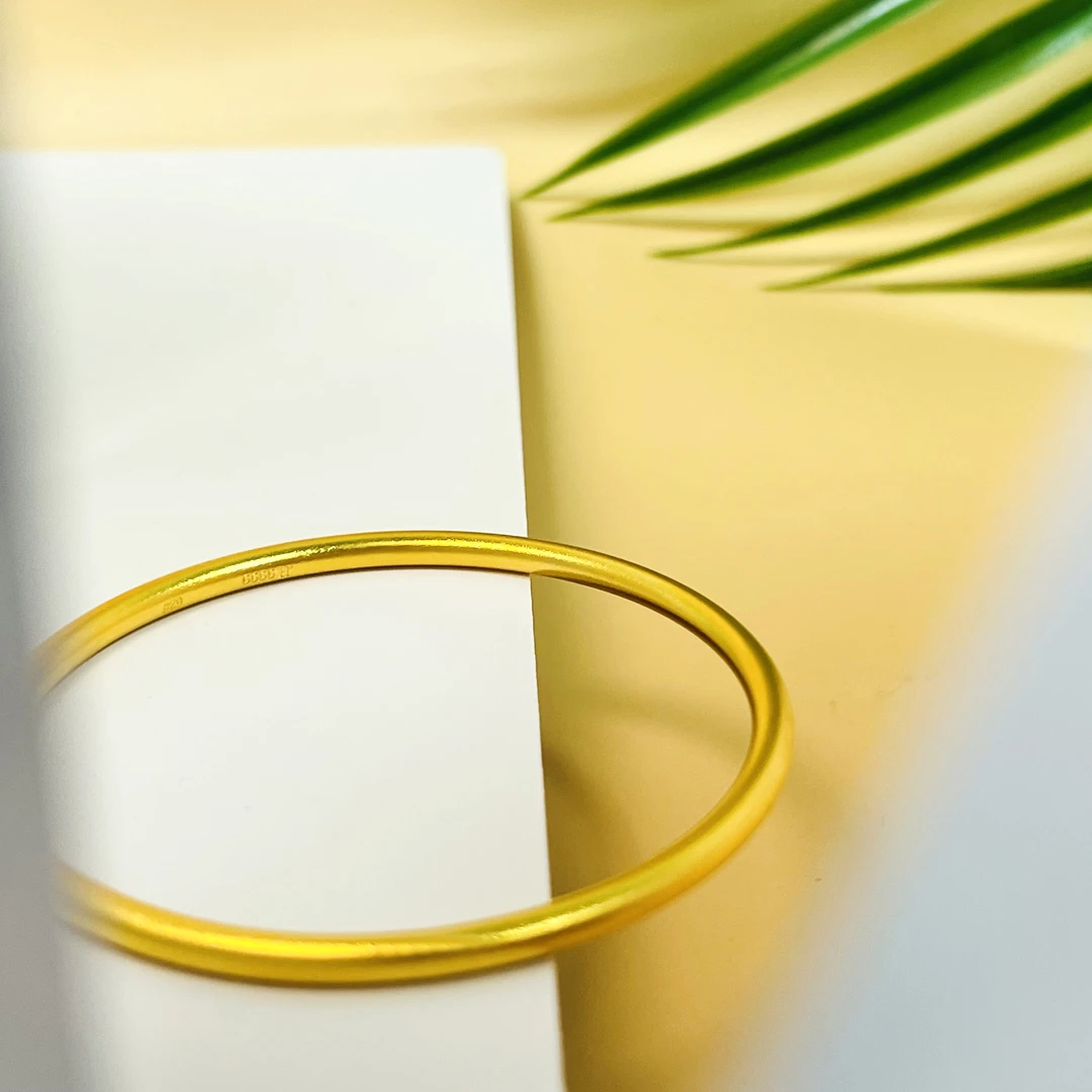 足银手镯 经典百搭古法素圈手镯不过时