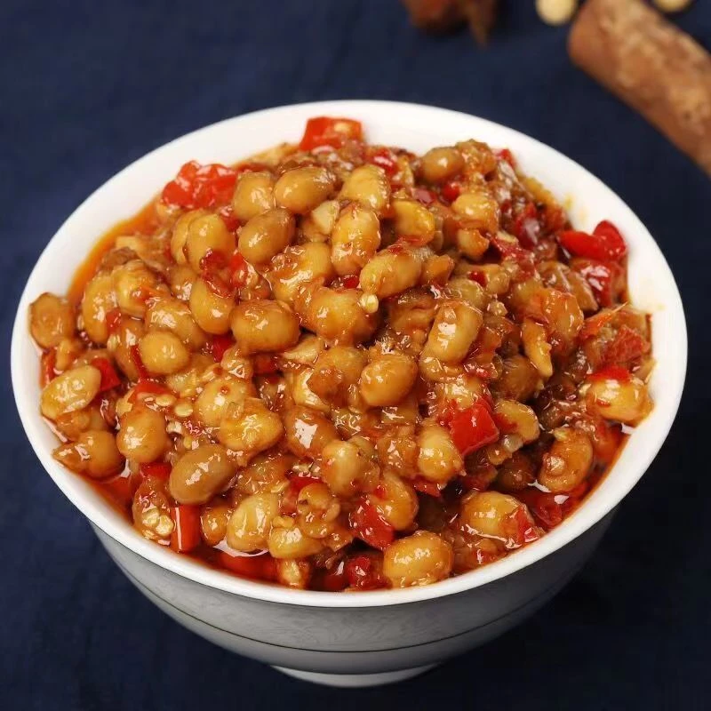 茶油腊八豆即食正宗湖南特产下饭菜各种各样即食豆豉微辣瓶装238g
