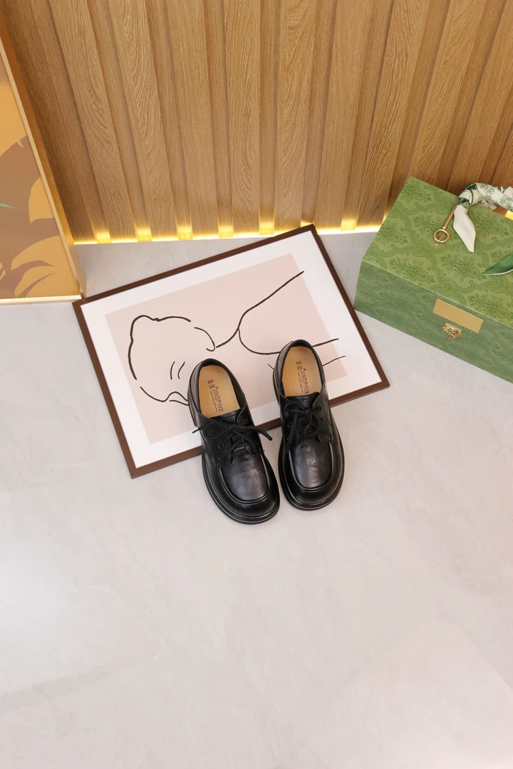 秋冬季圆头女士乐福鞋一脚蹬轻便