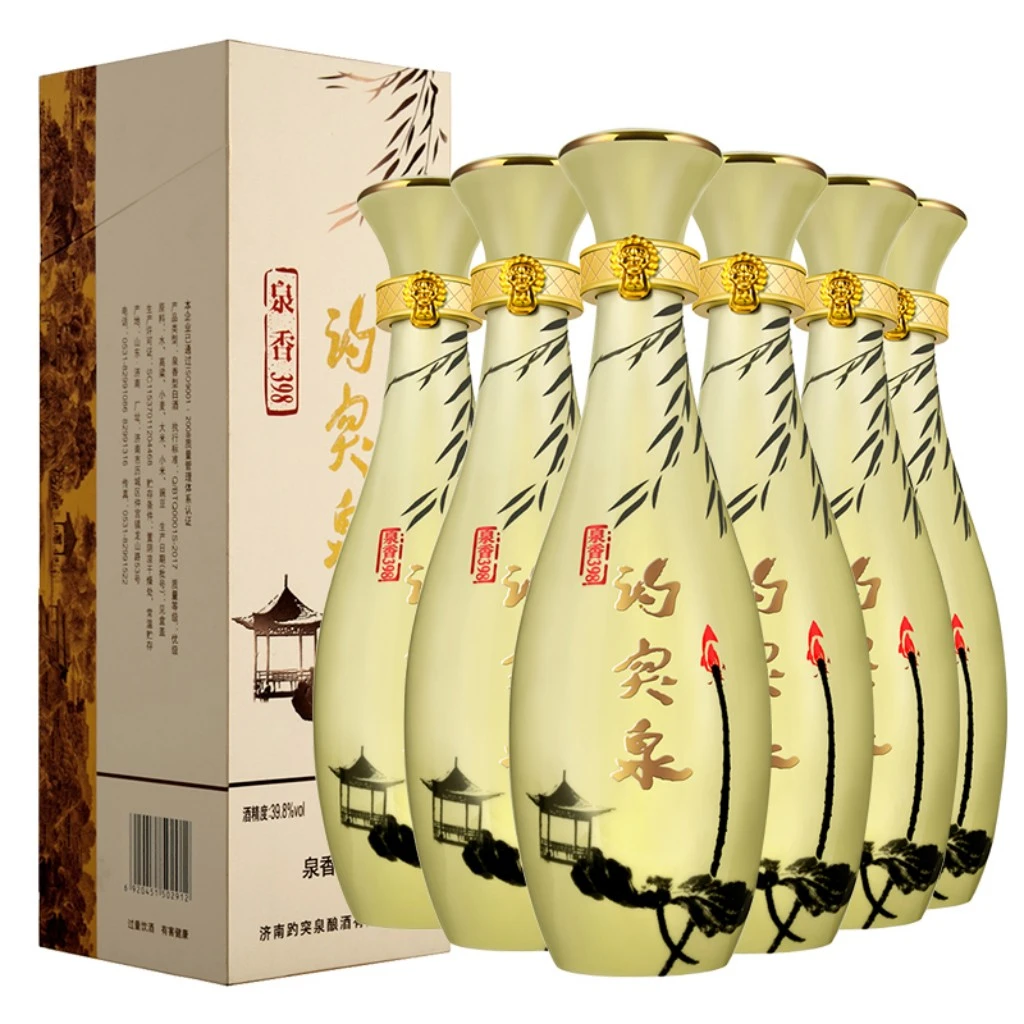 君旭山东白酒趵突泉398泉香型白酒泉香398正品特惠39.8度490