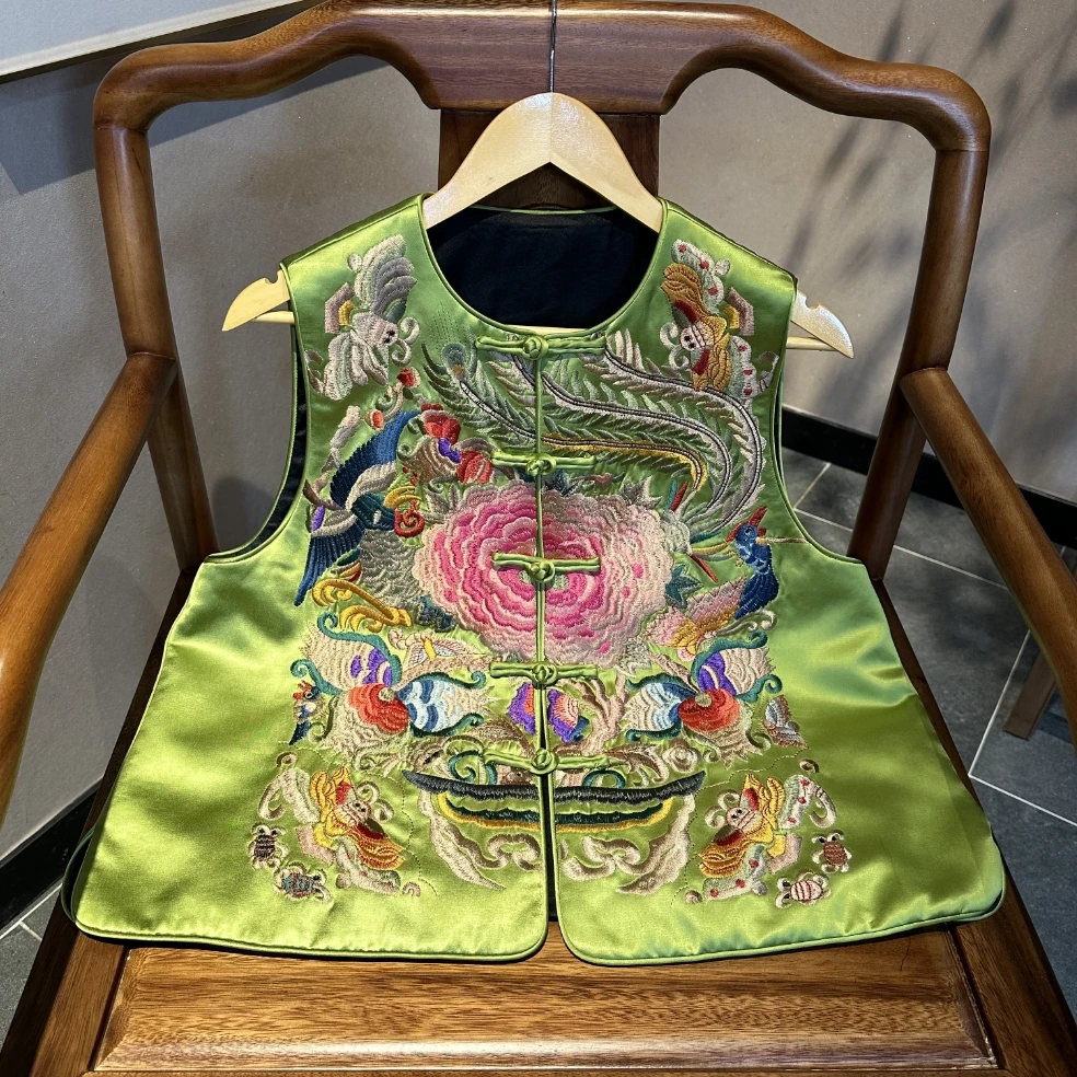 没烦恼 芳华设计新中式复古国风重工刺绣马甲新年款国风拜年马甲