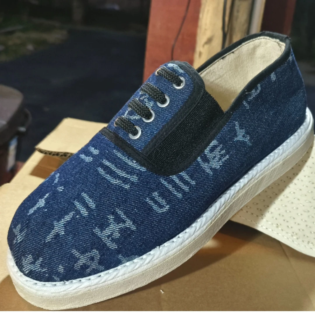 农家手工布鞋 秦简布鞋千层底猪鼻孔款防臭透气（赠鞋垫一双）