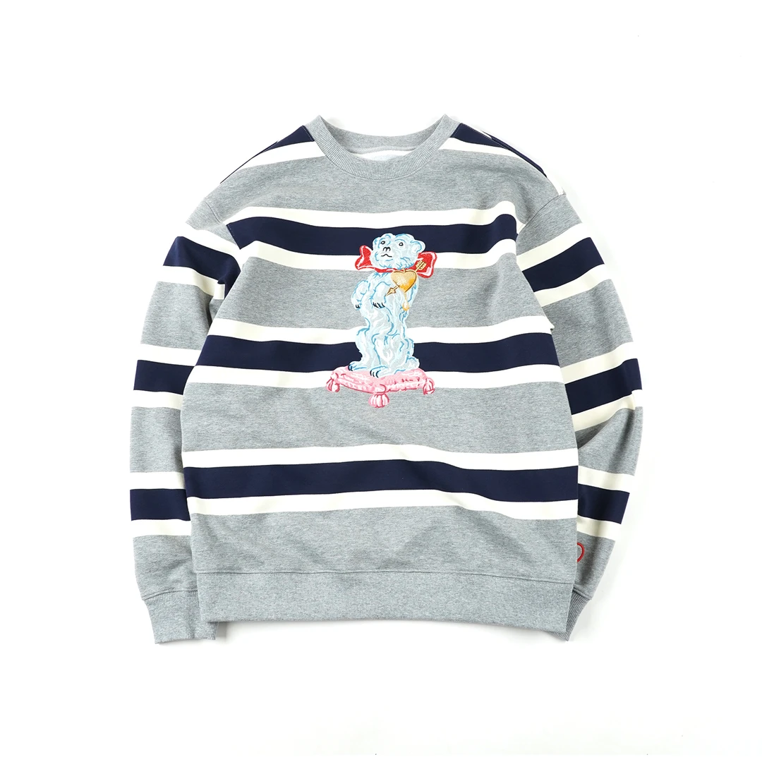 【丘比特小狗条纹卫衣】WYAL47048长袖时尚休闲打底情侣印花卡通