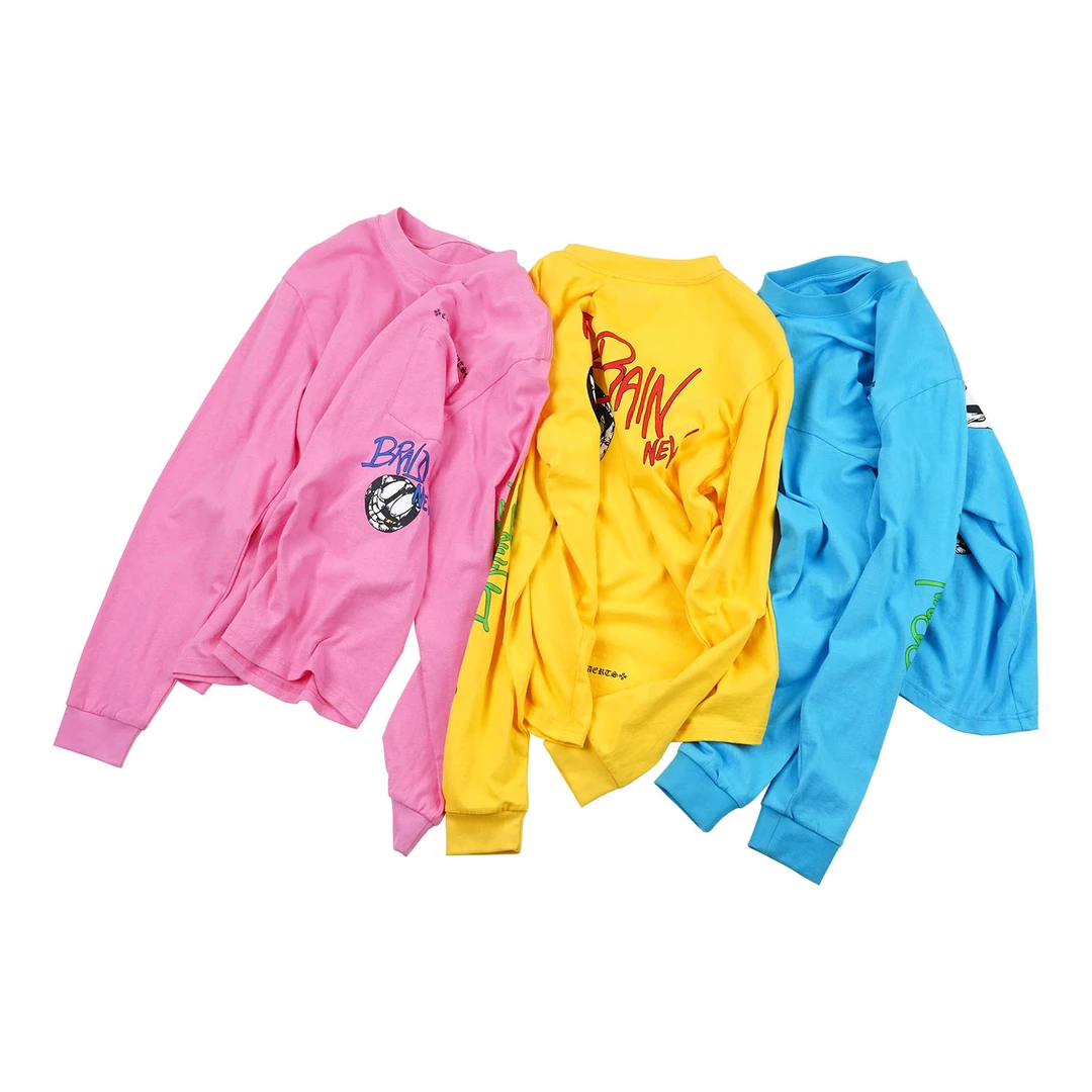 【足球印花长袖】时尚户外休闲情侣薄款宽松圆领秋季潮流CXPY42127