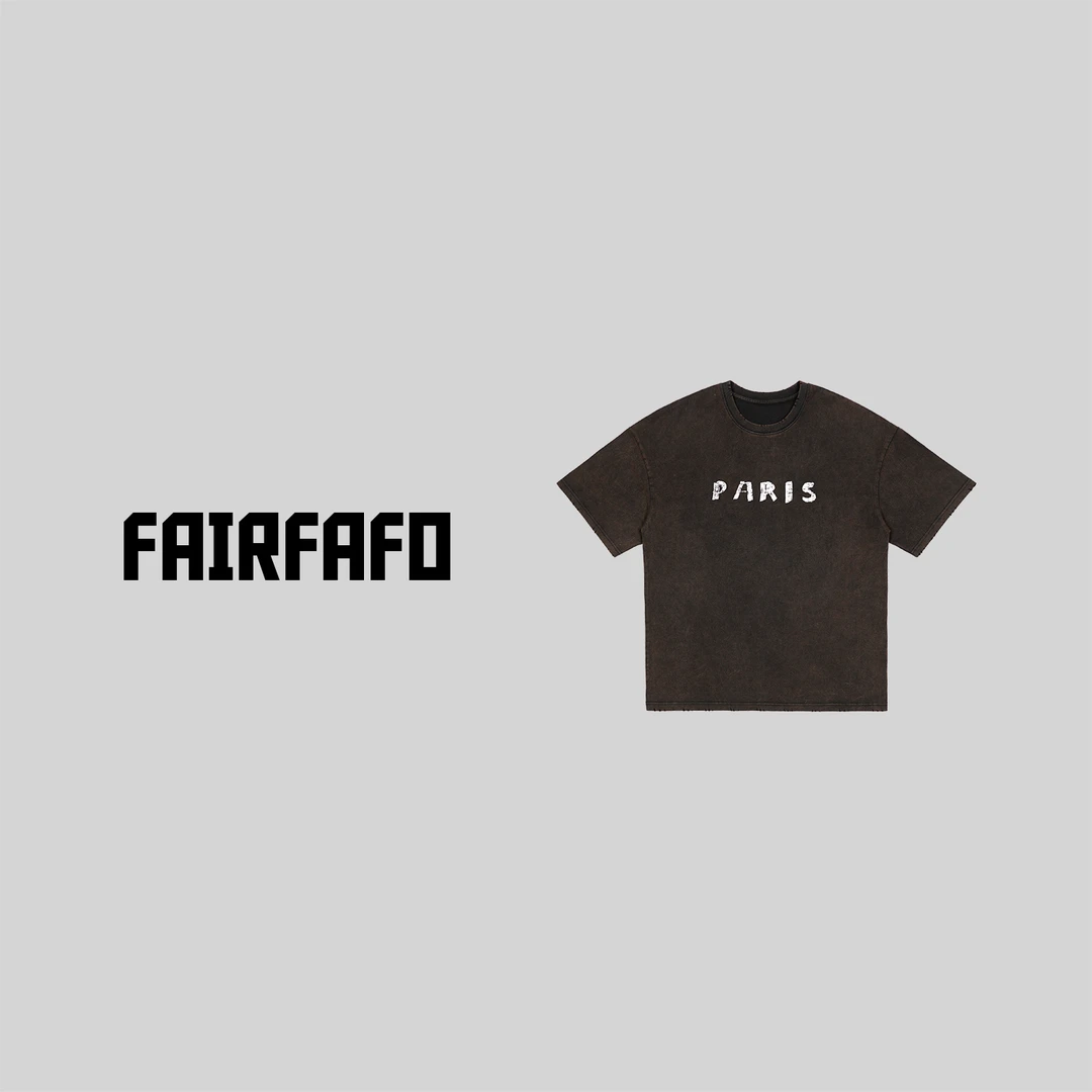 林肉肉【磨破设计字母T恤】TXSS39003