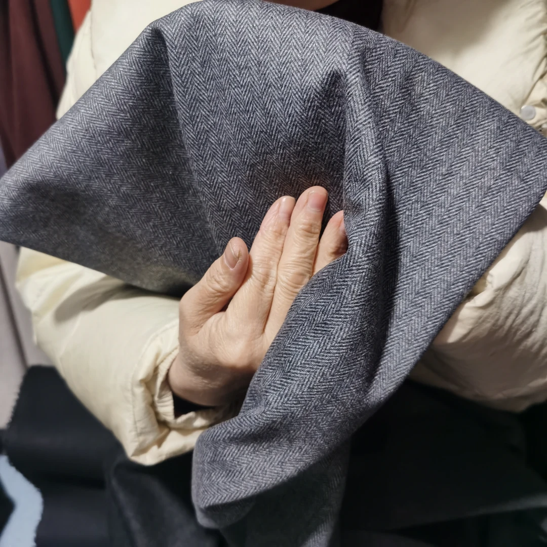 羊绒尼布料麻灰色尺码全