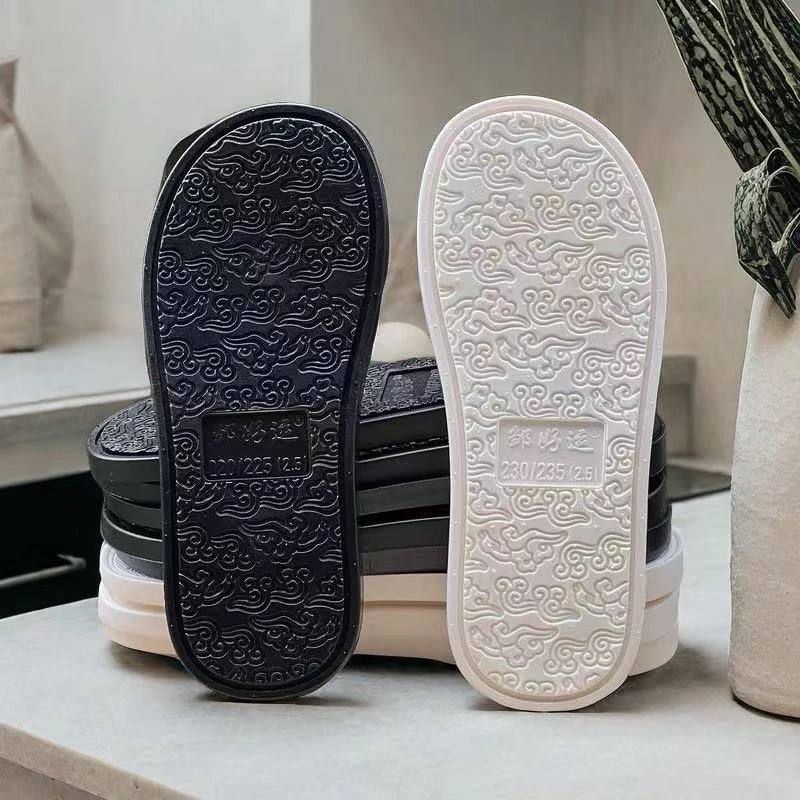 祥云鞋底防滑耐磨柔软舒适时尚休闲透气手工上线牛筋软底拖鞋底