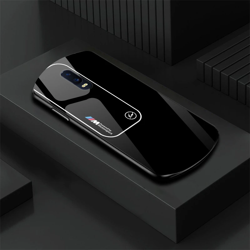 适用于【OPPO R17】新款弧形玻璃渐变宝马简约软边商务手机壳