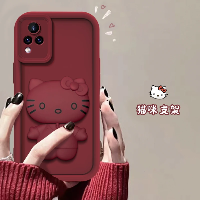vivo S9手机壳猫猫支架款网红爆款天眼硅胶全包防摔可爱女款软壳