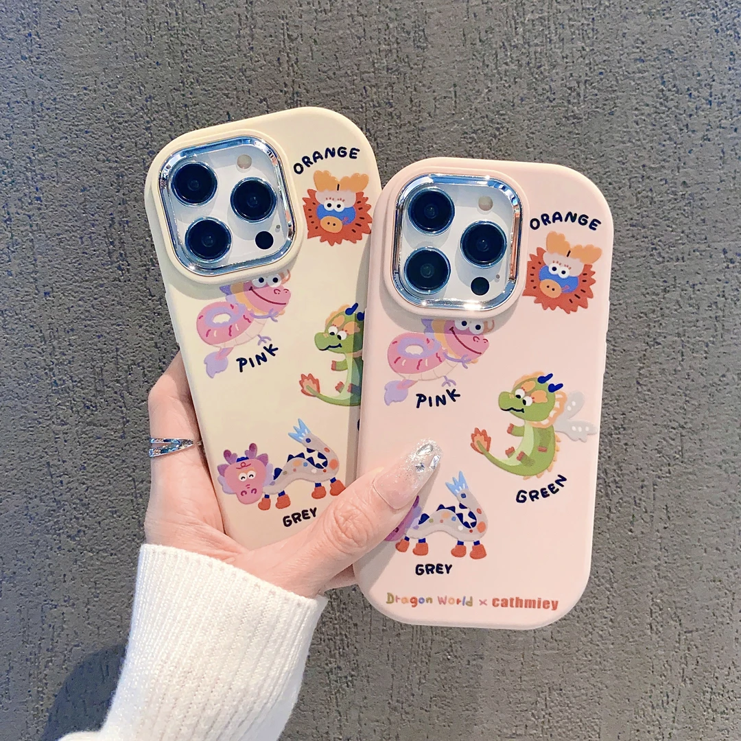 银镜小胖墩适用苹果15/iPhone/华为荣耀/OPPO手机壳包边防摔创意