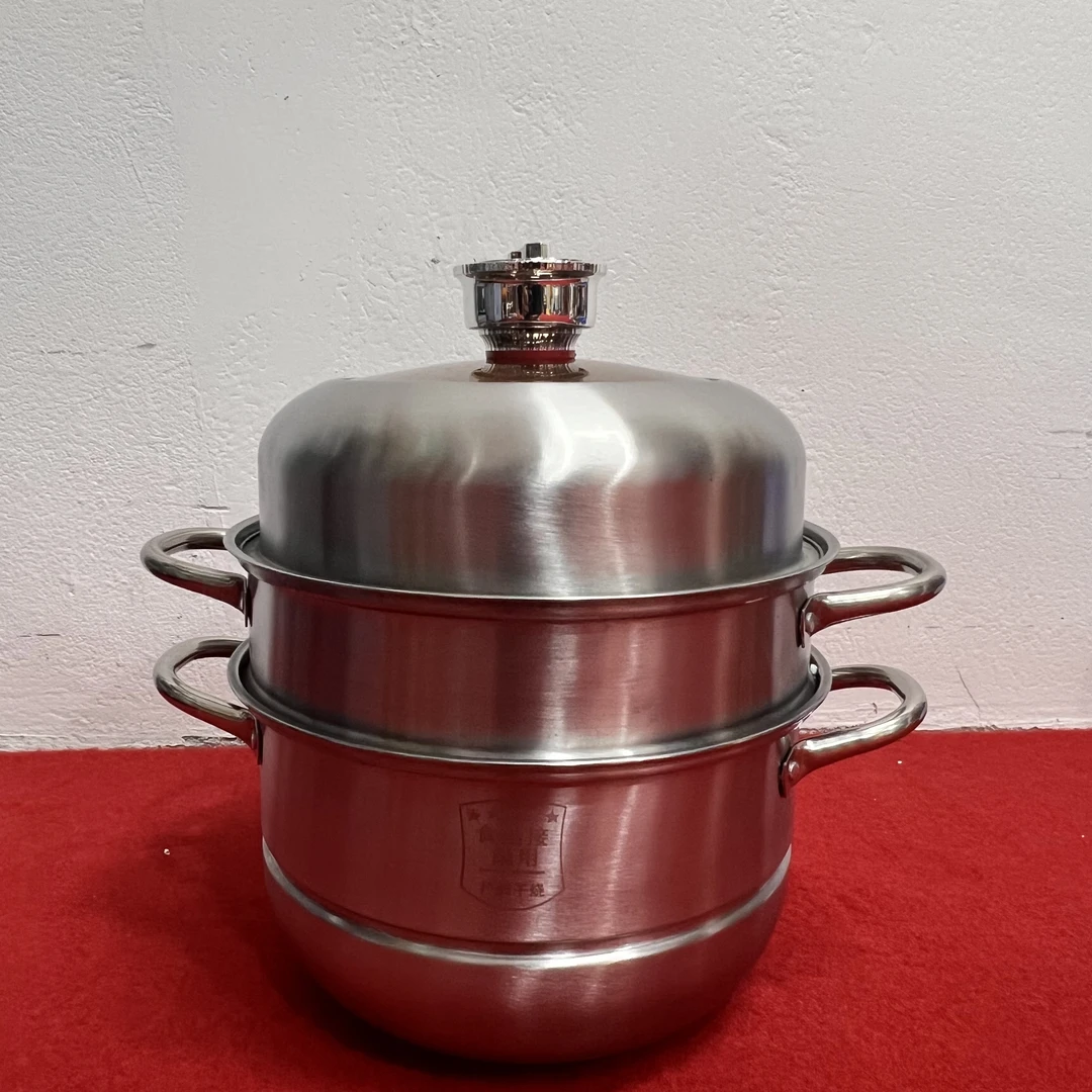 M916定时三层蒸锅304不锈钢加厚汤锅多层大容量双层电磁炉通用