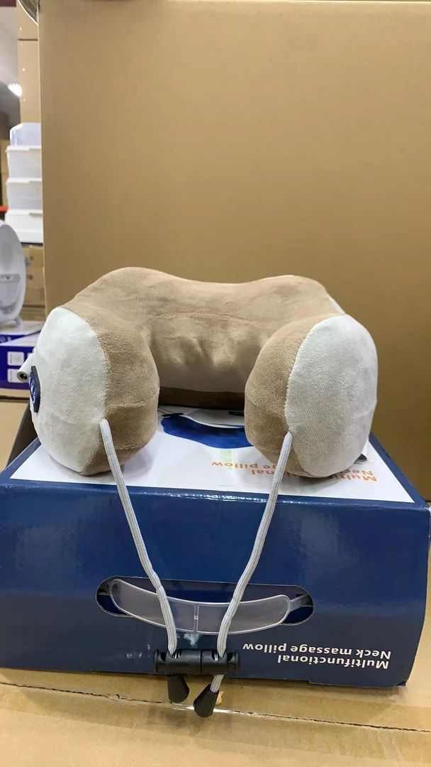 电动USB充电加热护颈仪 记忆棉颈椎按摩器 U型按摩随机YB