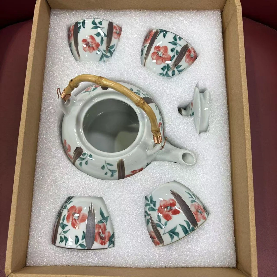 手绘简约田园风茶壶茶杯套装 JJL