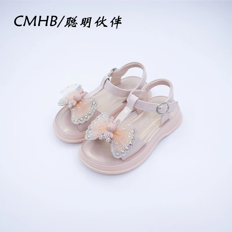 夏季新款儿童小女孩大童休闲时尚软底软面防滑女童凉鞋童鞋