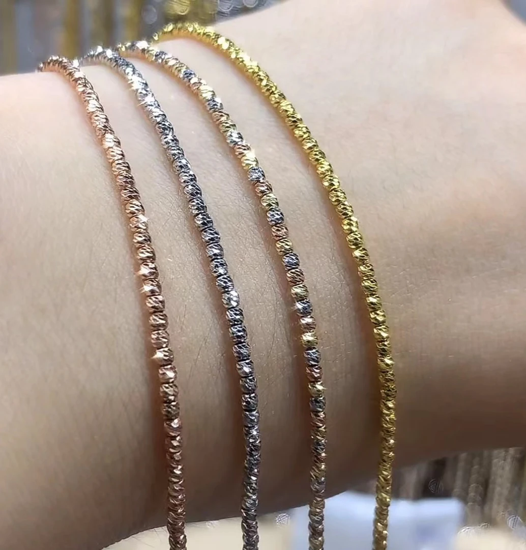 18K金耳坠，项链 手链 耳饰（亮闪，简约，时尚）(多样性发其一)