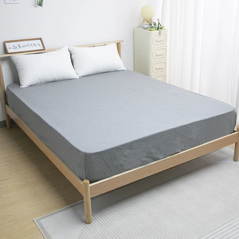 [苍帛好物推荐]纯棉床笠天竺棉纯色加厚床罩透气可拆家用