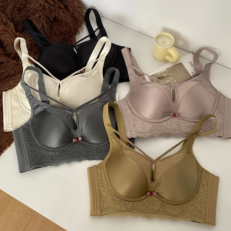 【隋心专属】山茶花院线聚拢调整型文胸无钢圈防下垂内衣23158