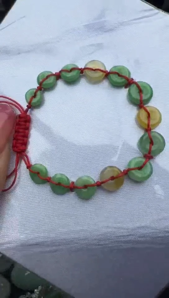 【闪购商品】翡翠手串未镶嵌小孩款平安扣手串